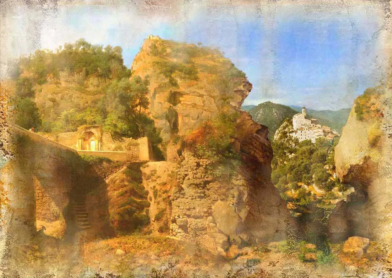 Фотообои в интерьере домик в горах  11-037 фото