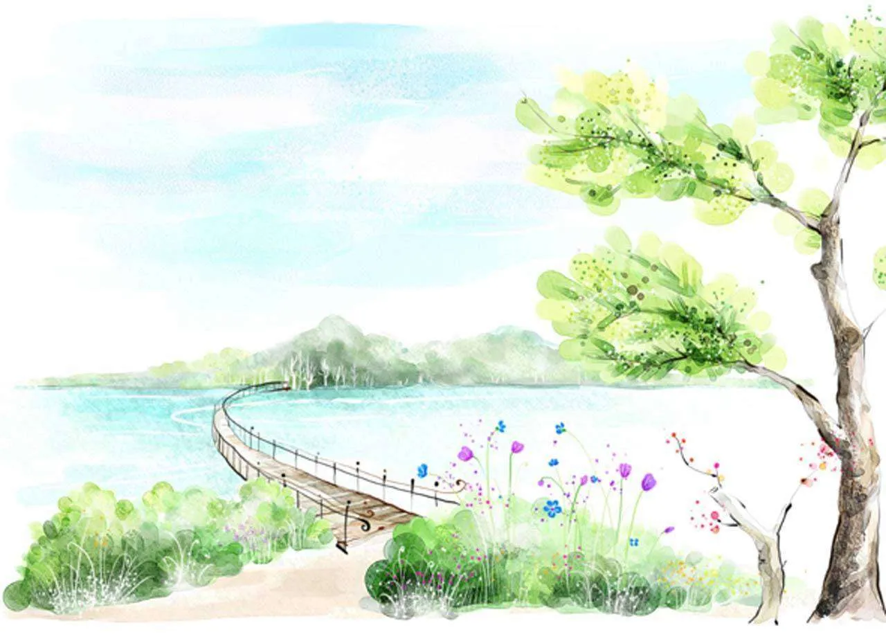 Фотообои в интерьере мост через реку  12-293 фото