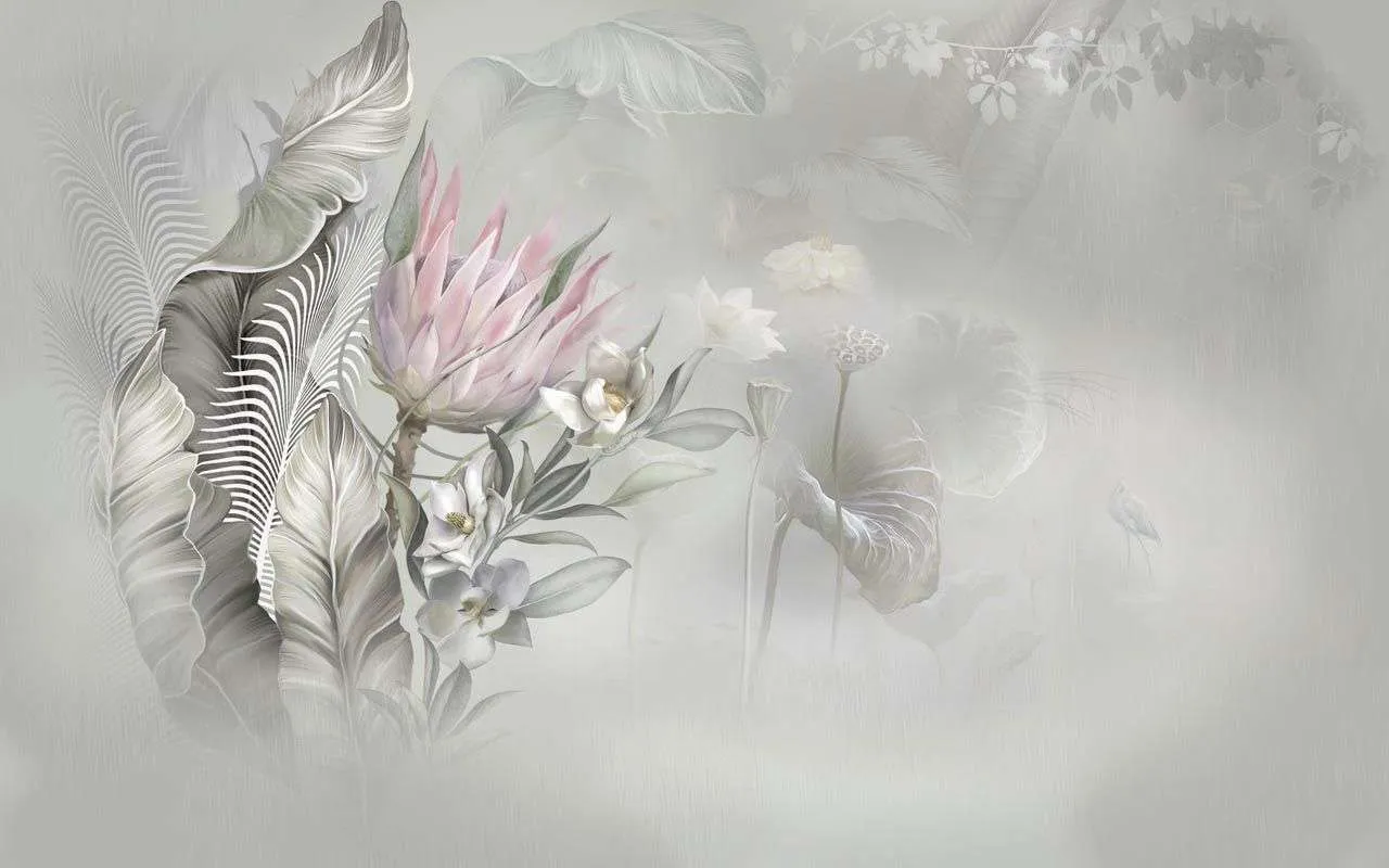 Фотообои в интерьере нежная протея  13-489 фото