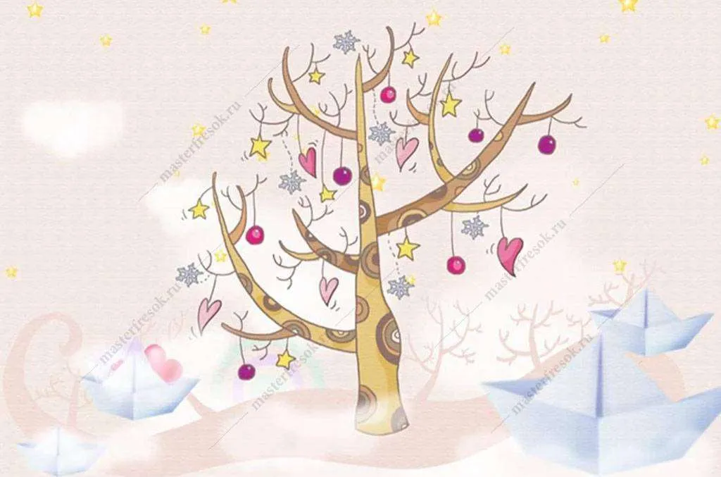 Фотообои в интерьере волшебное дерево  16-012 фото