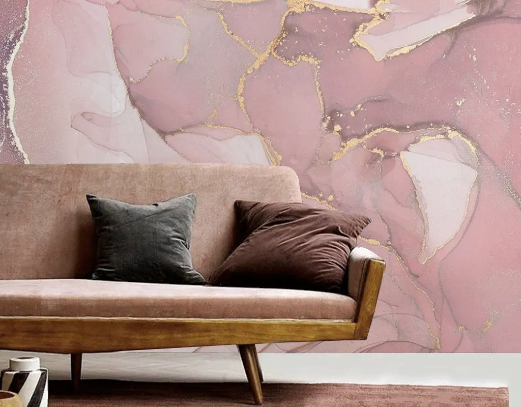 Фотообои в интерьере флюид арт пудровый  9-2030 фото