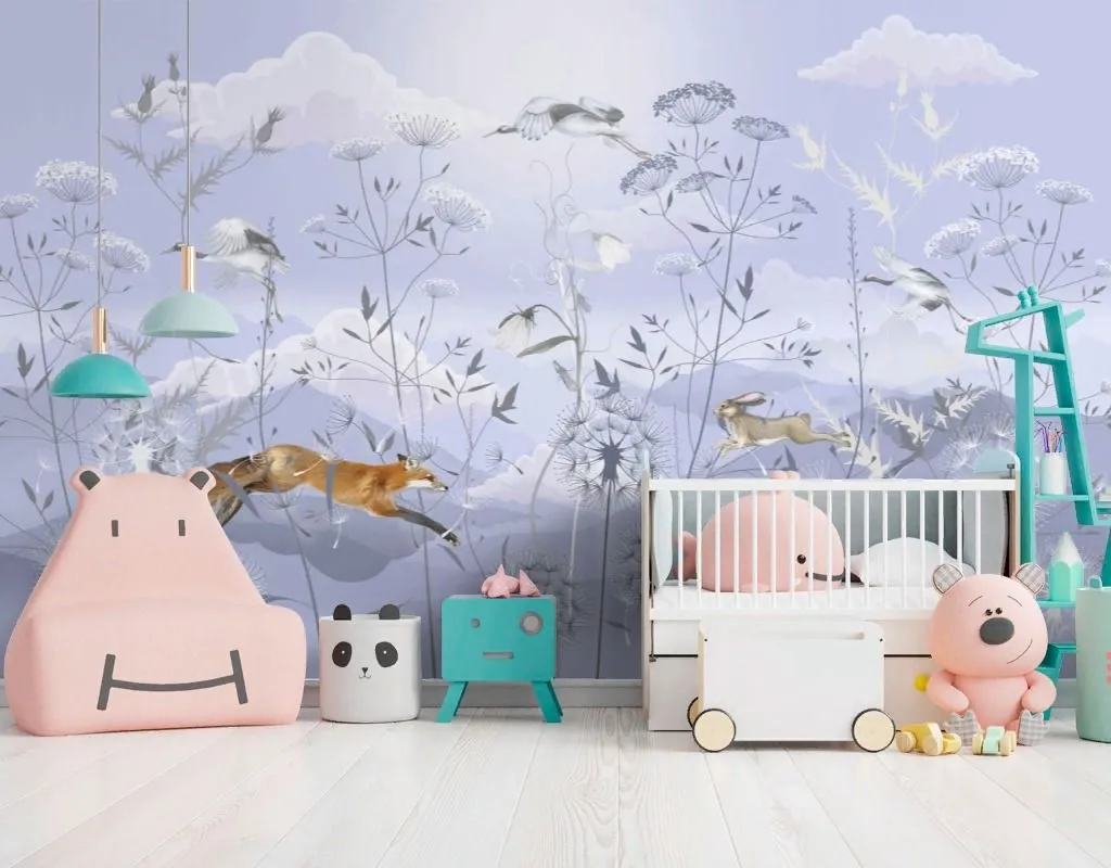 Фотообои Лисичка на лесной поляне  13-695