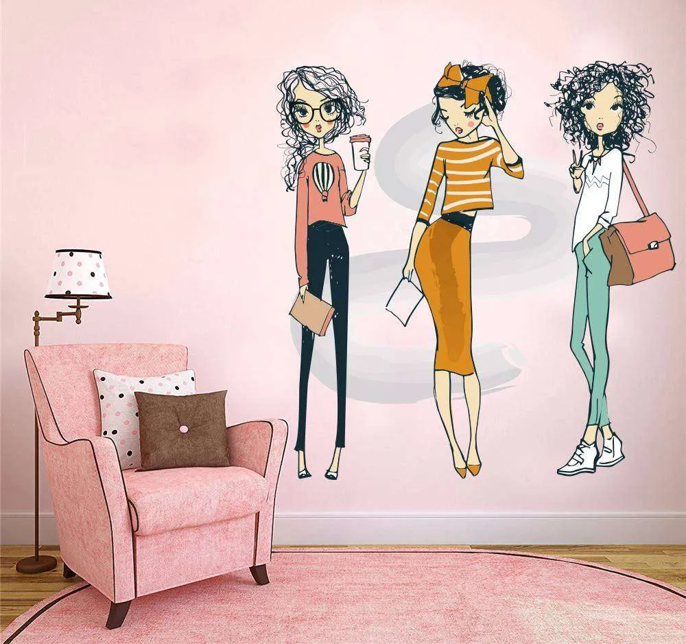 Фотообои в интерьере стильные подружки  12-638 фото