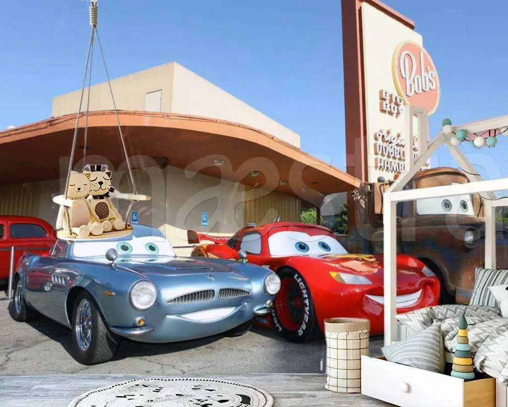 Фотообои Бесшовные обои на стену:  Тачки. Артикул: 4-401  