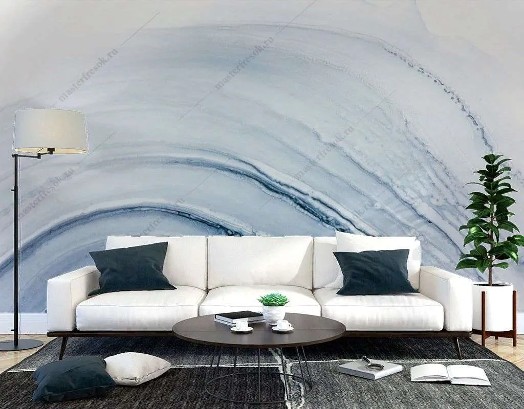 Фотообои в интерьере эффект волны  9-1659 фото
