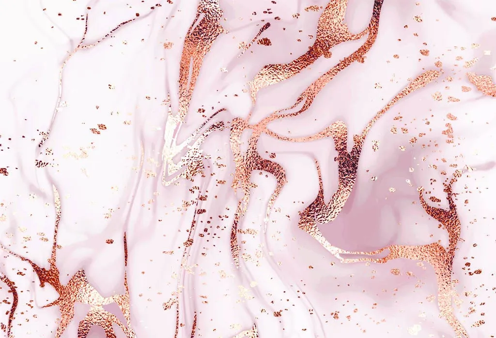 Фотообои в интерьере розовое серебро  9-1361 фото