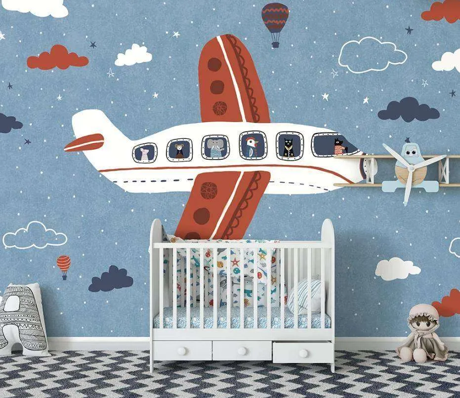 Фотообои в интерьере зверята в полете  15-212 фото