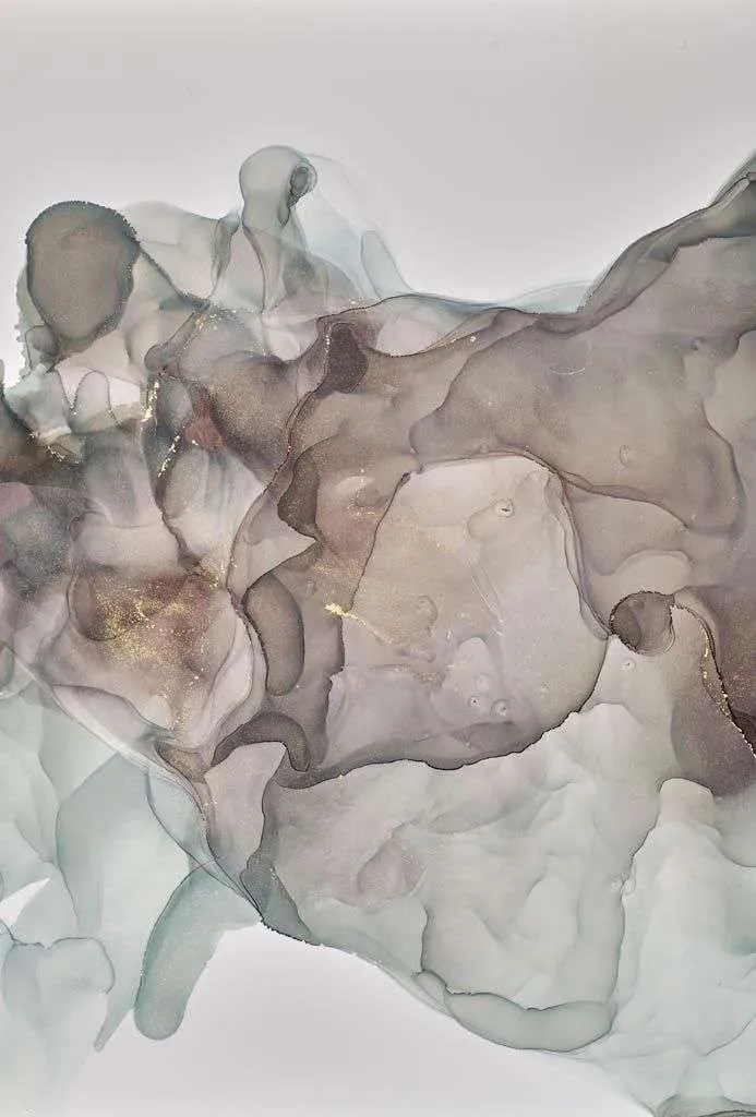 Фотообои в интерьере акварельные чернила  9-1566 фото