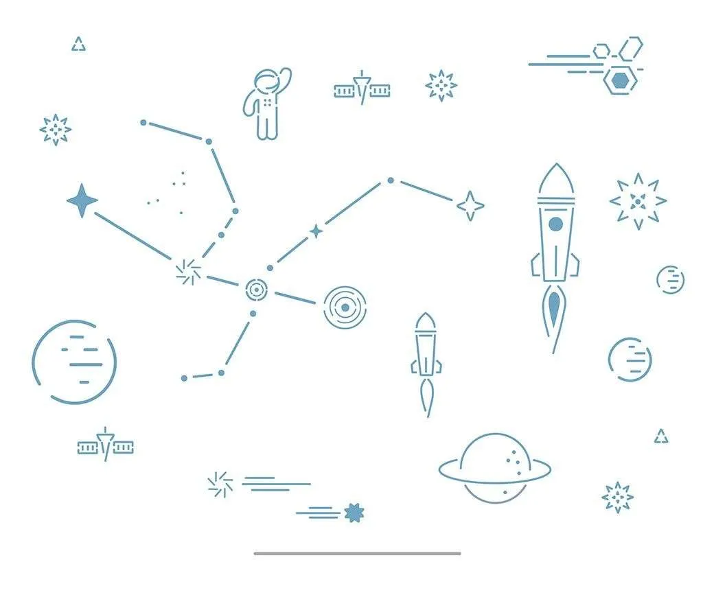 Фотообои в интерьере в детскую космос минимализм   14-712 фото