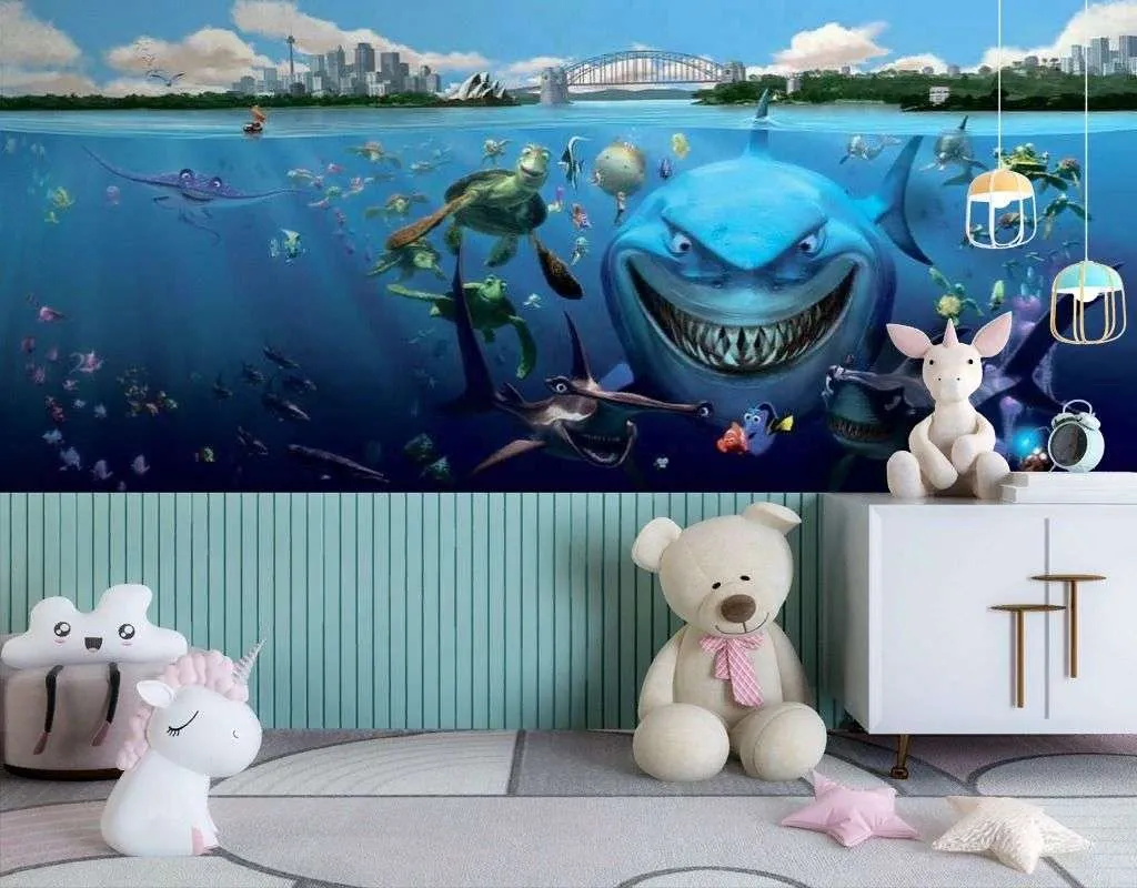 Фотообои в интерьере в поисках немо  17-2476 фото