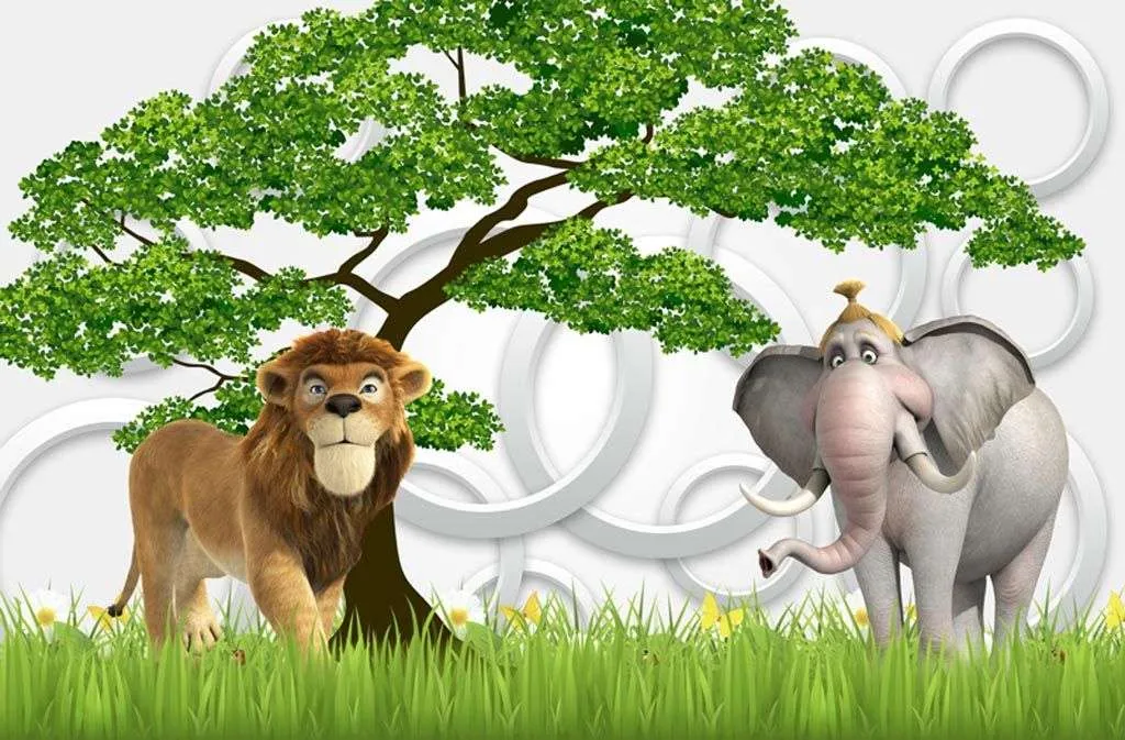 Фотообои в интерьере животные мадагаскара  12-952 фото