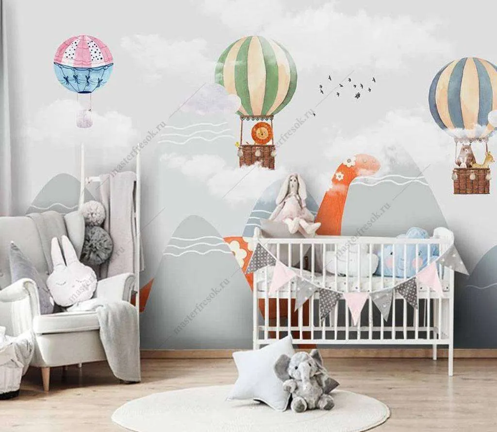 Фотообои в интерьере динозавр в горах  16-004 фото