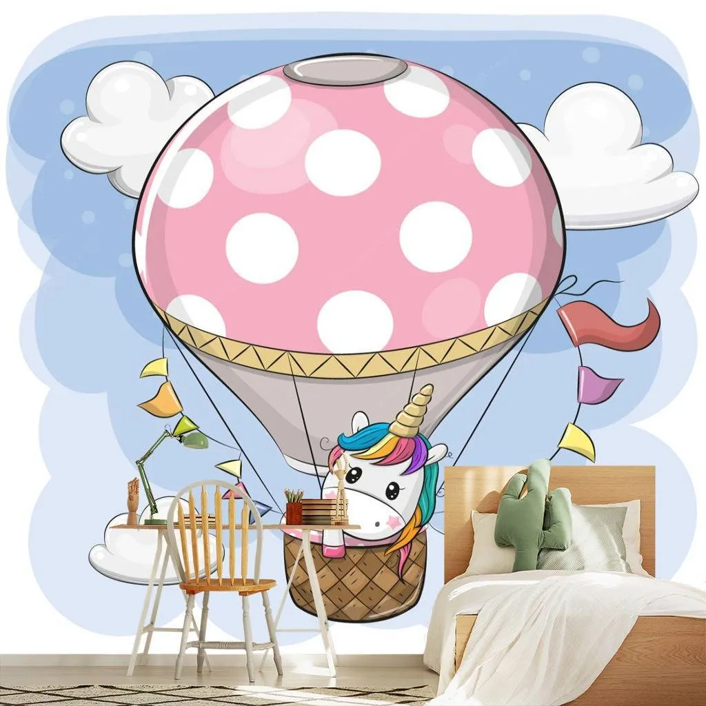 Фотообои Единорог на воздушном шаре  12-601