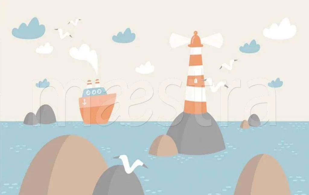 Фотообои в интерьере маяк  15-245 фото