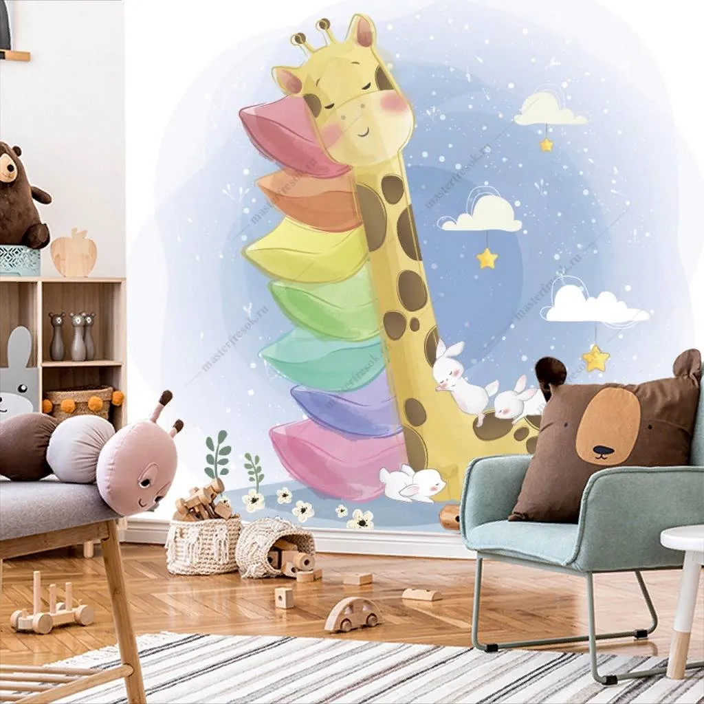 Фотообои Жираф отдыхает  12-464