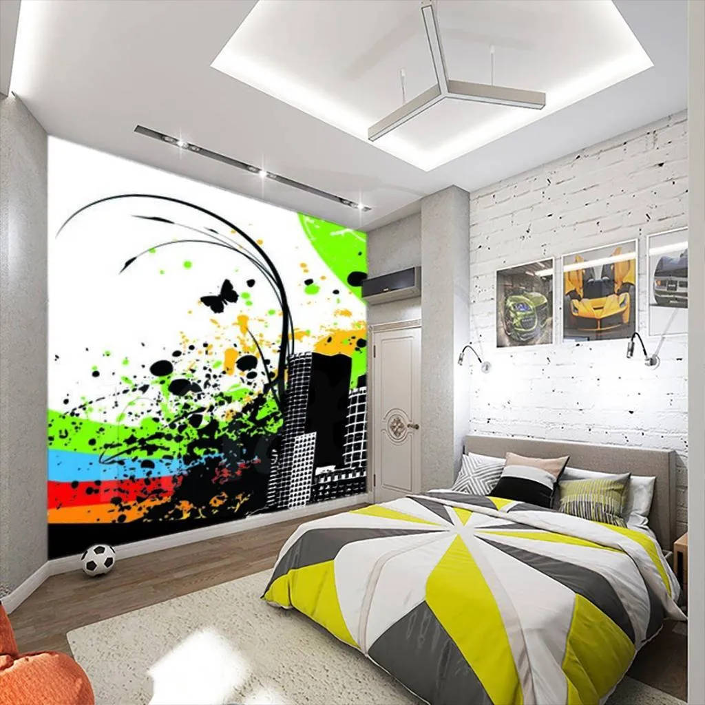 Фотообои Город с радугой  12-221