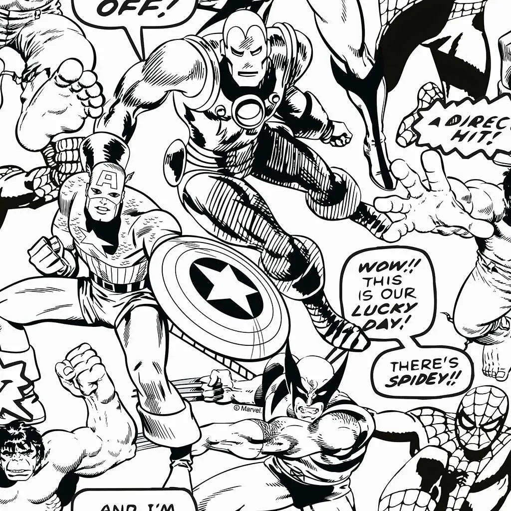 Фотообои в интерьере комиксы марвел  14-385 фото