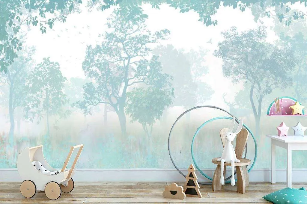 Фотообои в интерьере загадочный лес  13-087 фото