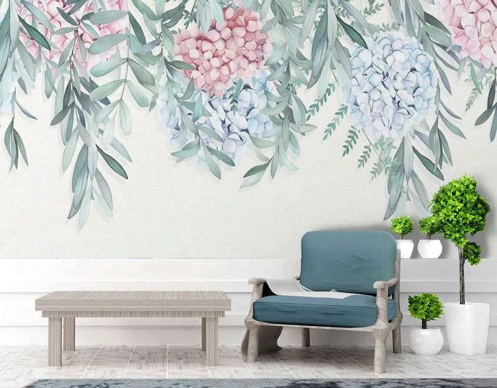 Фотообои в интерьере цветы сверху  9-1993 фото