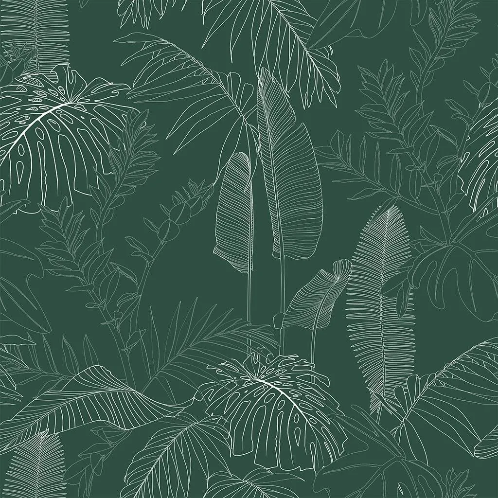 Фотообои в интерьере тонкие лепестки на зеленом фоне  9-2087 фото