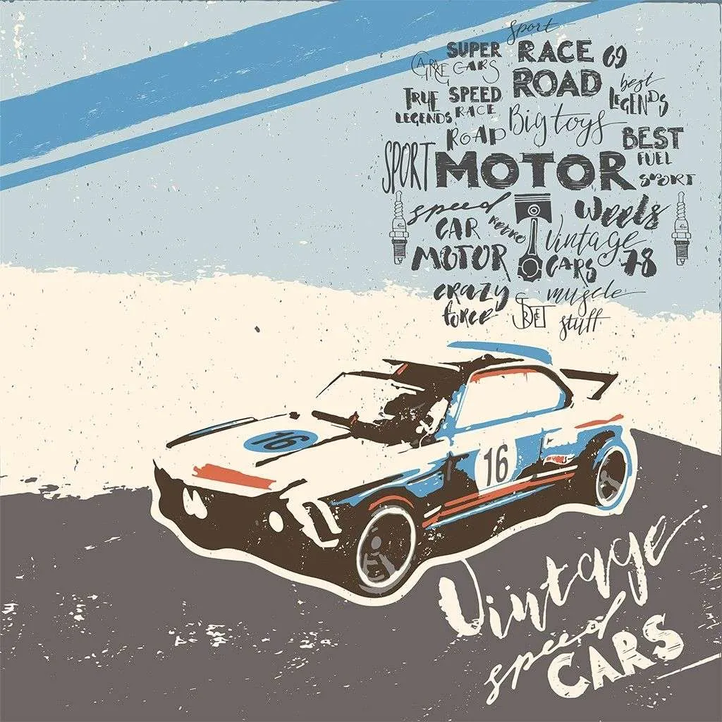 Фотообои в интерьере ретро автомобиль  12-1409 фото