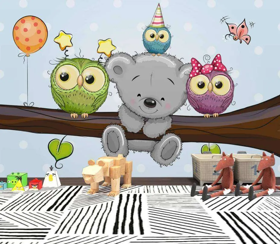 Фотообои в интерьере посиделки на ветке  15-221 фото