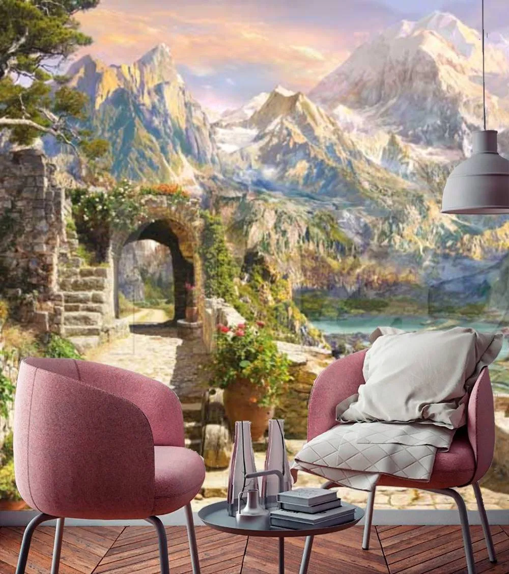 Фотообои Вид на горную долину  11-002