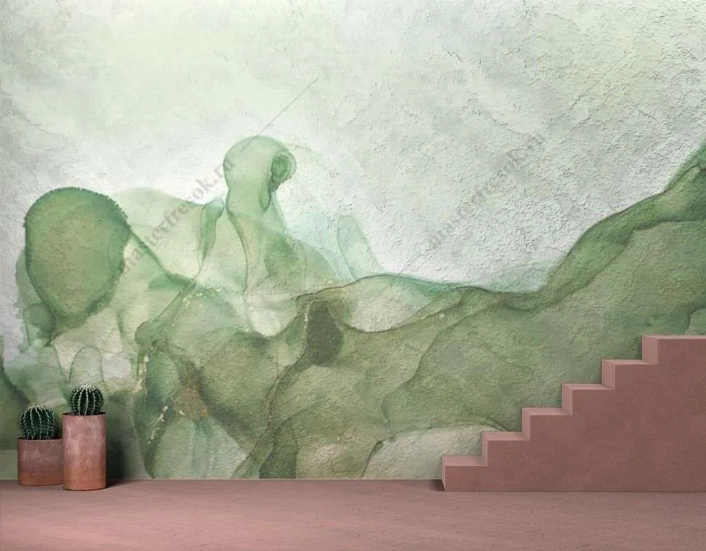 Фотообои в интерьере бирюзовый мрамор фон  9-1568 фото