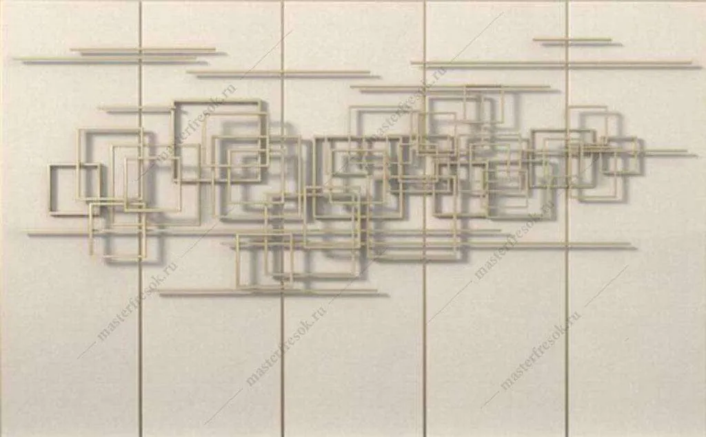 Фотообои в интерьере геометрическая картина  16-087 фото