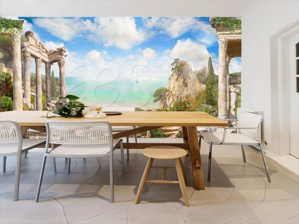 Фотообои в интерьере античные колонны  7-132 фото