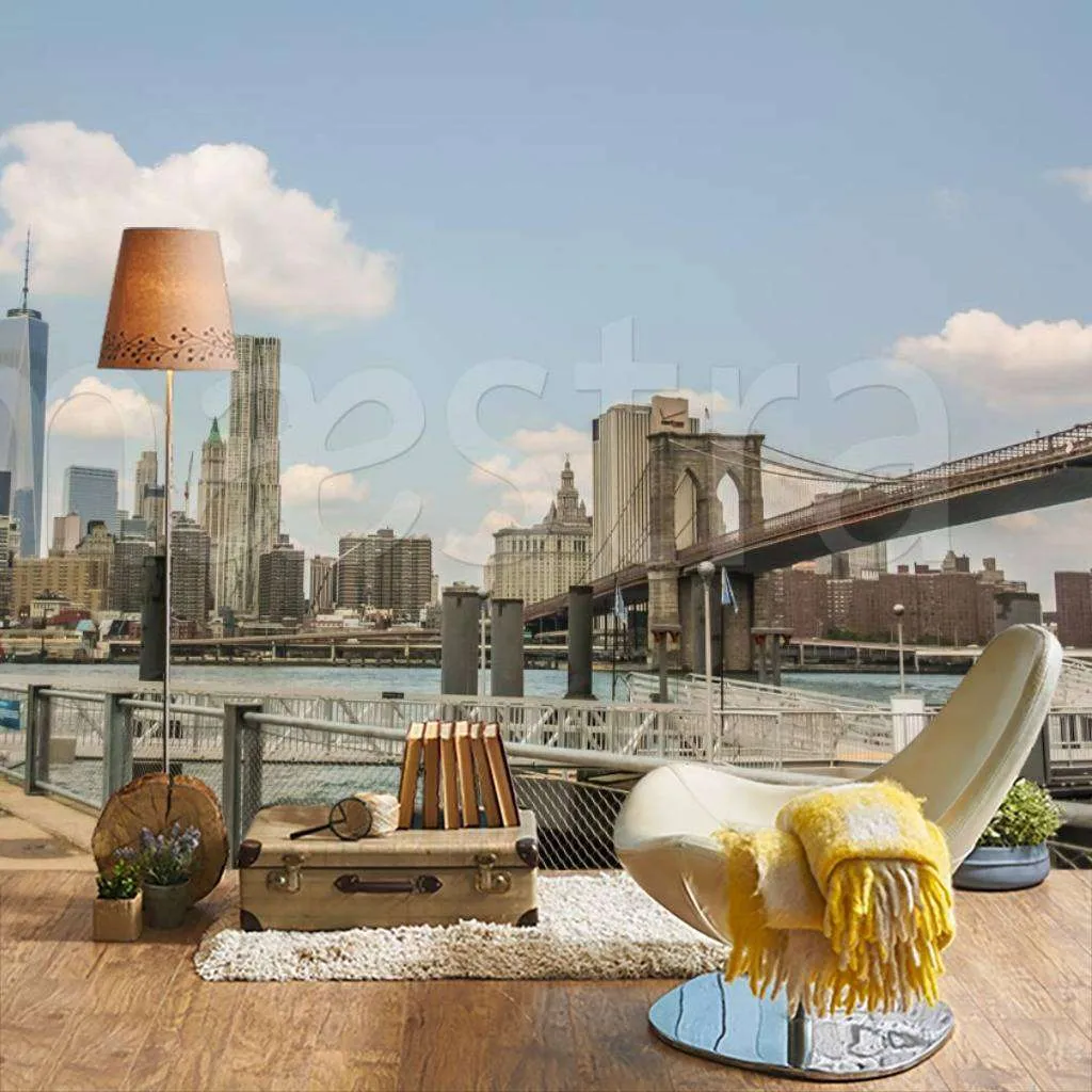 Фотообои Бруклинский мост в тумане  9-829