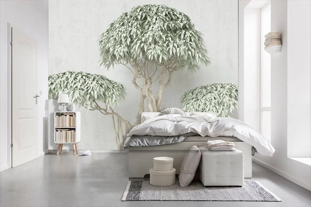 Фотообои Стереоскопическое дерево зеленое  15-400