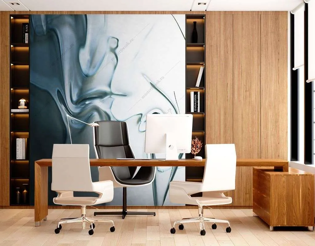 Фотообои в интерьере серебрянная жидкость  9-1596 фото