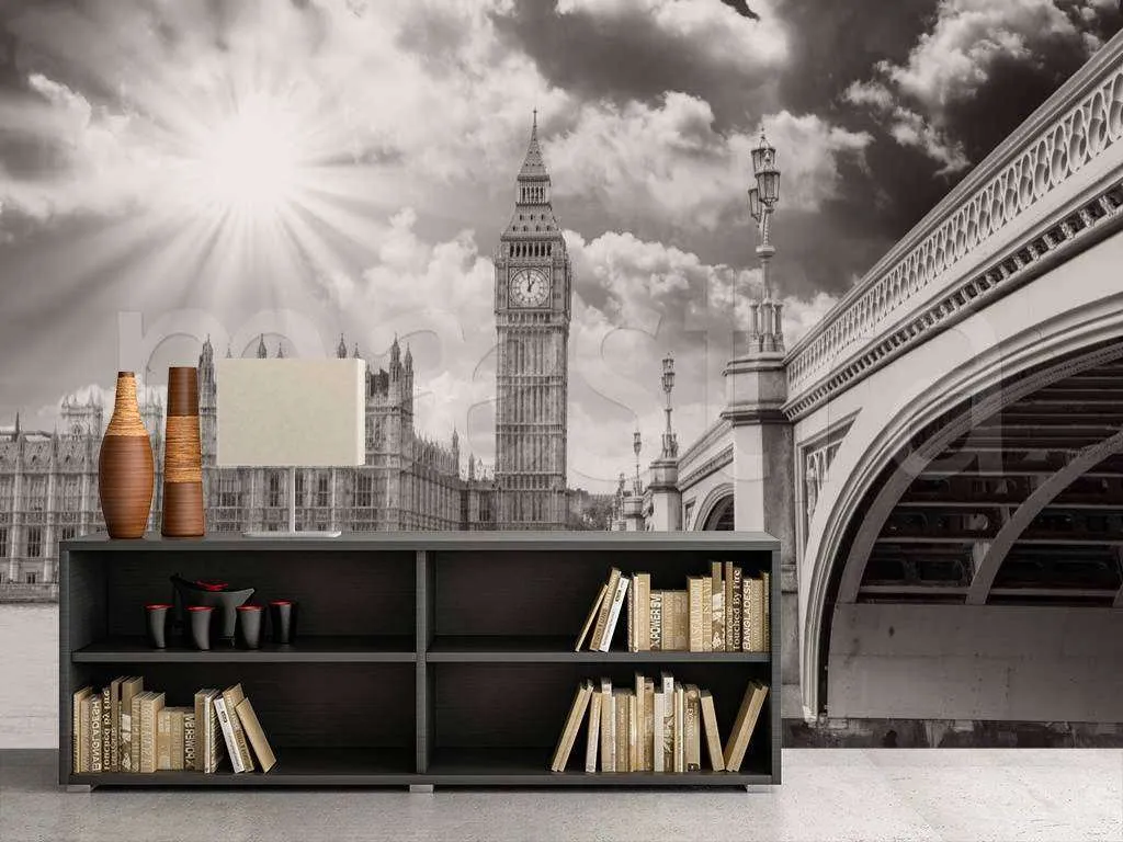 Фотообои в интерьере лондон в лучах ласкового солнца  9-481 фото
