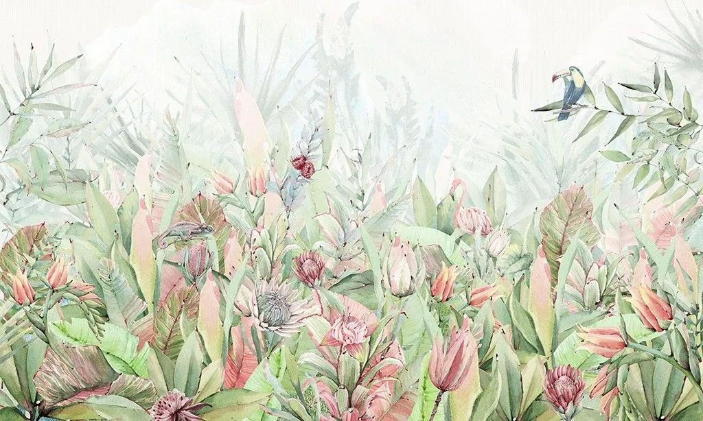 Фотообои в интерьере в гостиную цветы яркие  9-2006 фото