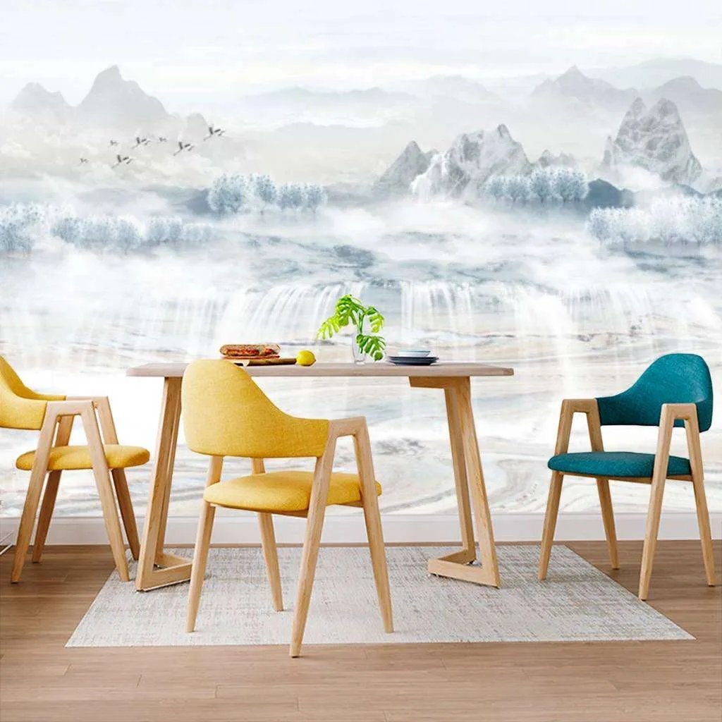 Фотообои в интерьере горы вдалеке  15-657 фото