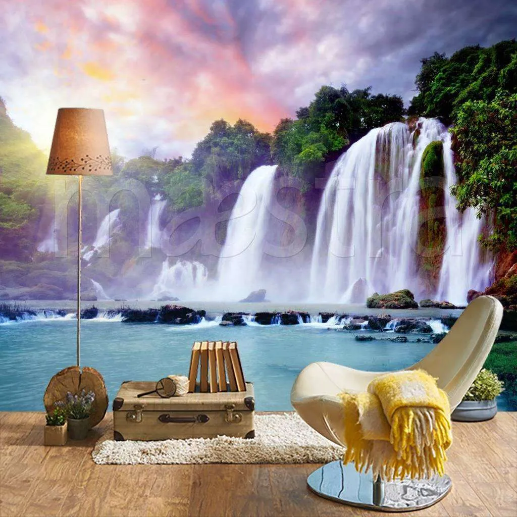 Фотообои Водопад на склоне горы  4-385