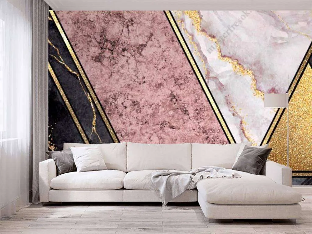 Фотообои в интерьере мрамор фон арт деко  9-1094 фото