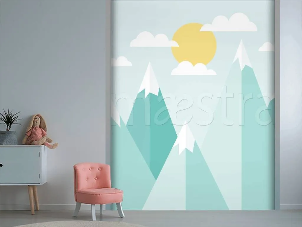 Фотообои Горы 3д в детскую  12-438