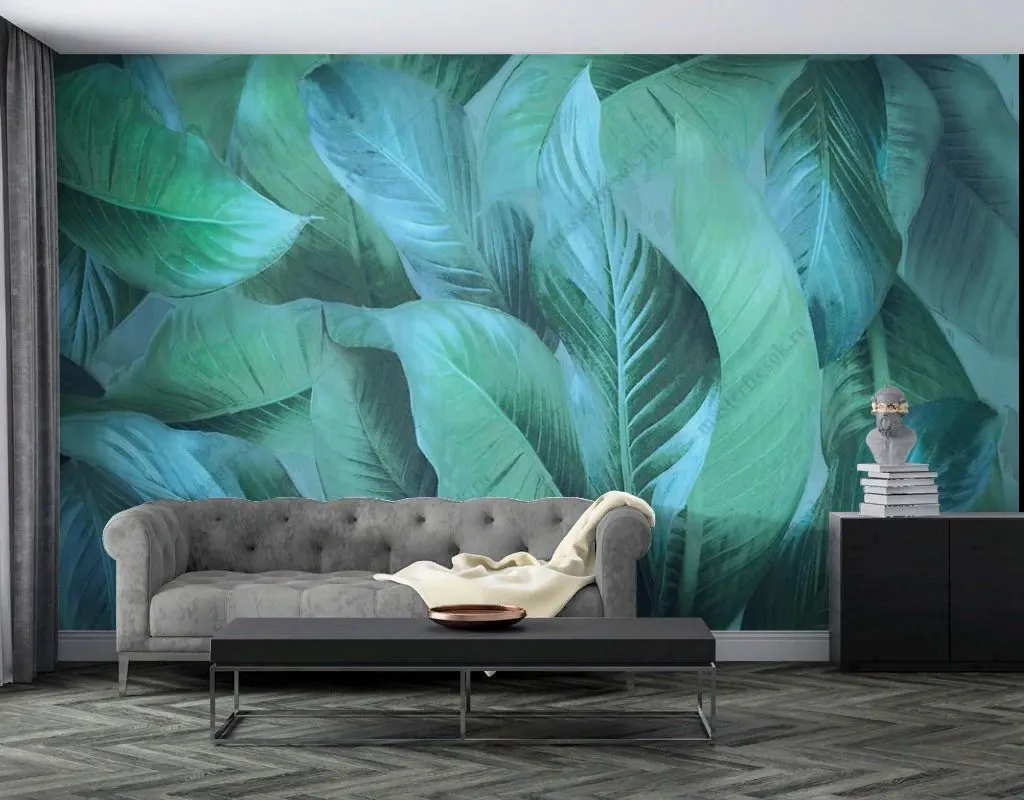 Фотообои Зеленые тропические листья  13-399