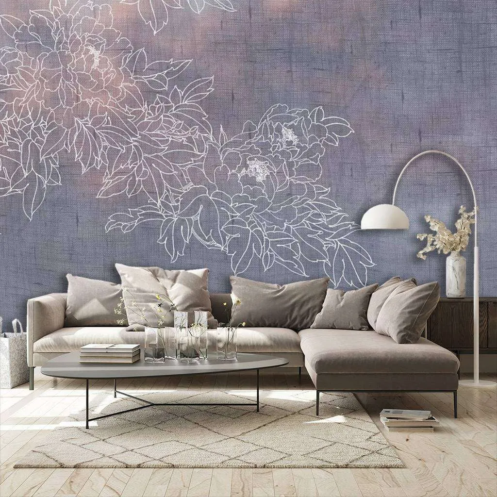 Фотообои в интерьере абстракция белый минимализм  15-468 фото