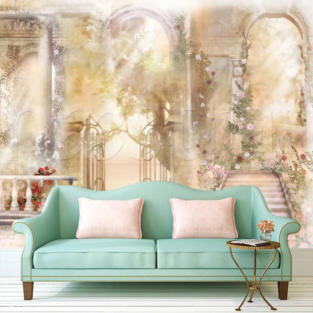 Фотообои Сказочная абстракция цветов и парка  11-094