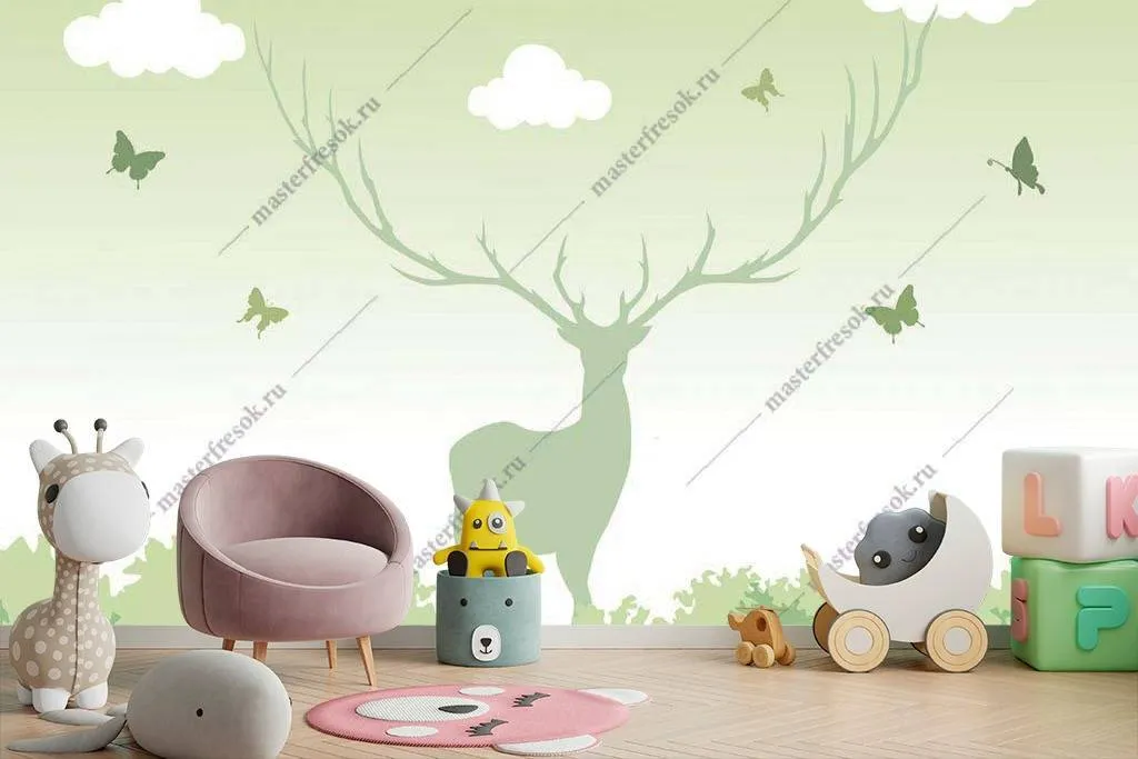 Фотообои Силуэт оленя  14-045