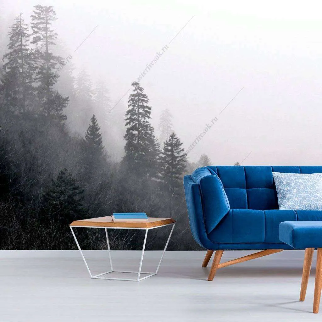 Фотообои в интерьере красота тумана  9-1162 фото