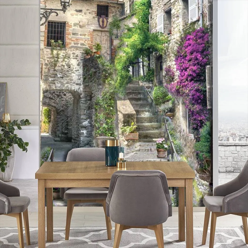 Фотообои в интерьере итальянский дворик  7-005 фото