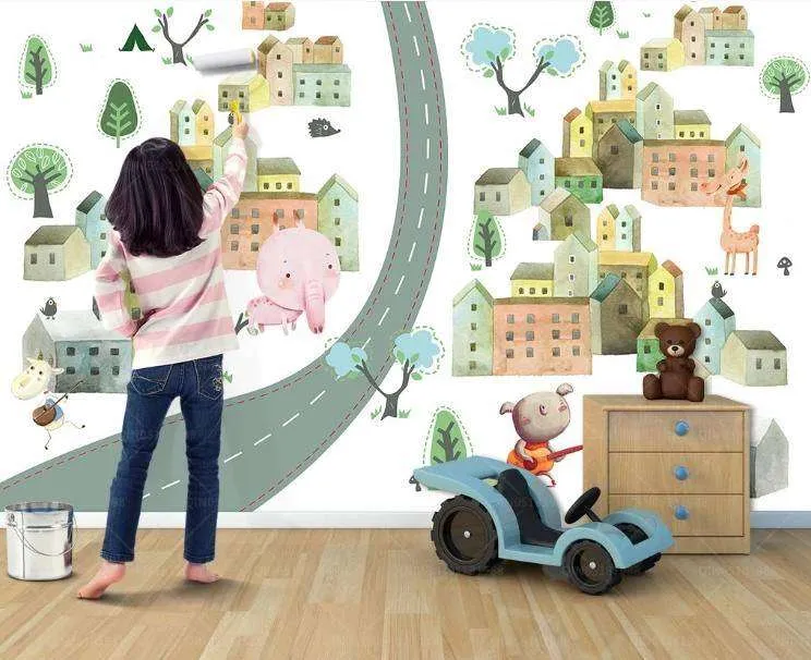 Фотообои в интерьере дорожка в город  15-267 фото