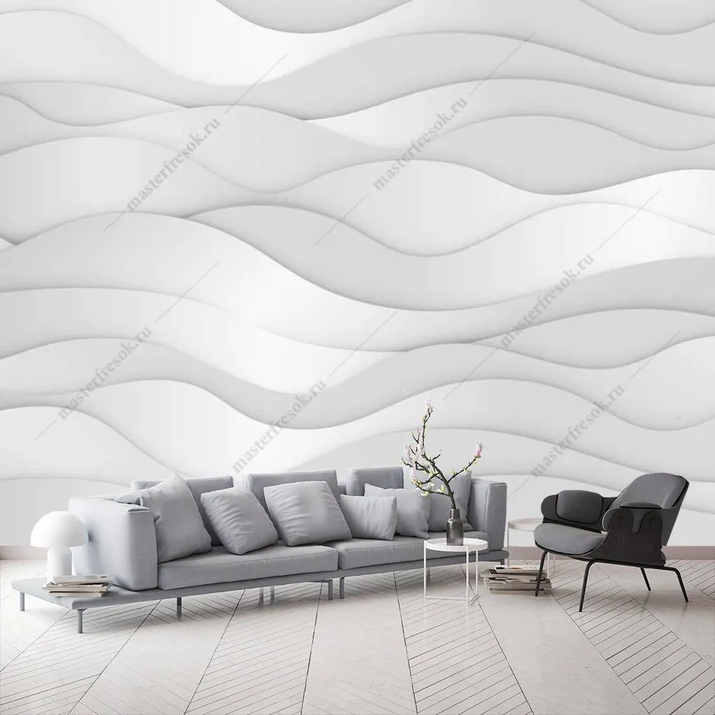 Фотообои 3д прозрачные волны  10-780