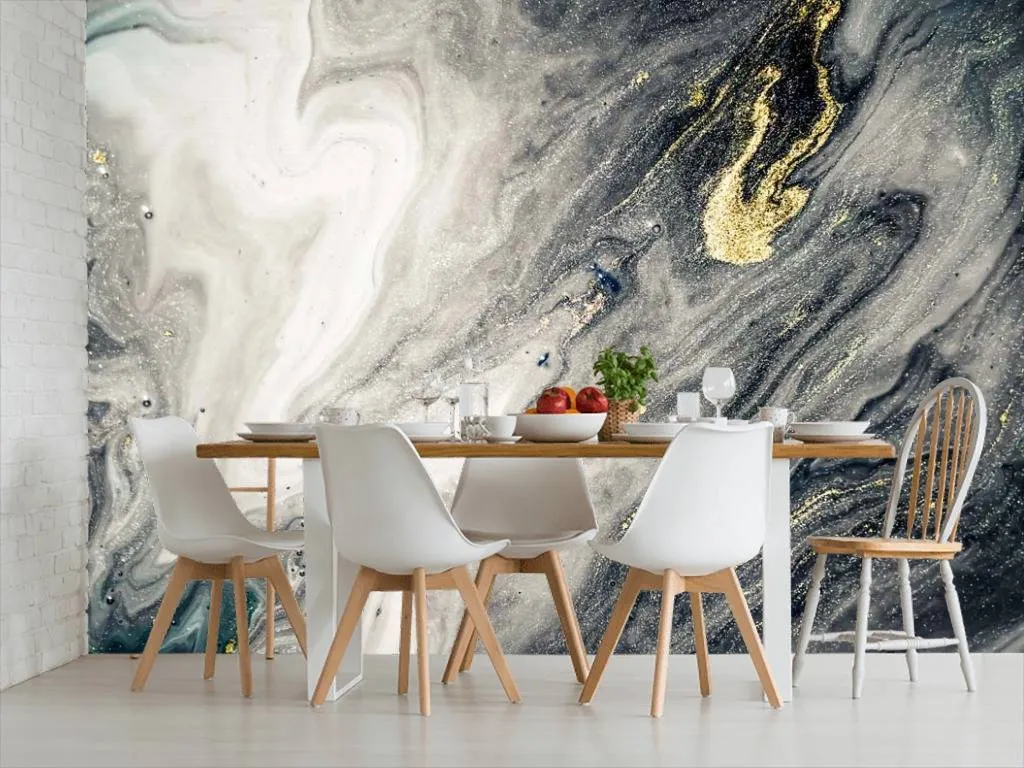 Фотообои в интерьере флюид арт - космос  9-958 фото