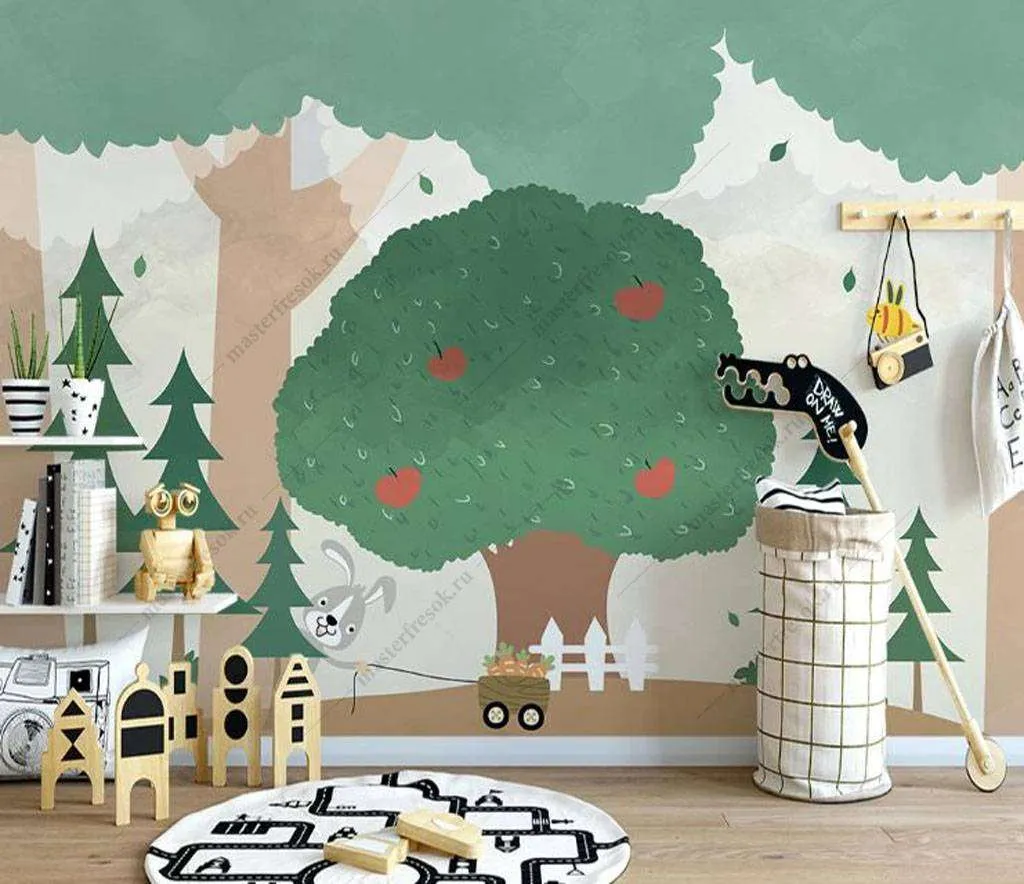 Фотообои в интерьере лесные чудеса  16-024 фото