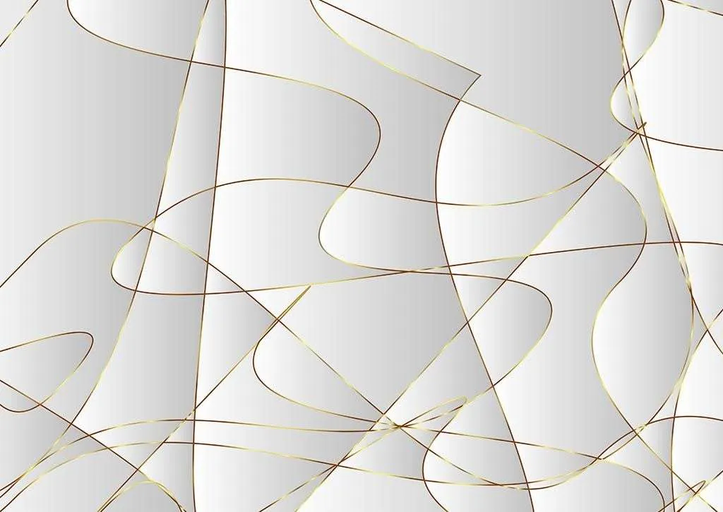 Фотообои в интерьере абстрактный золотой узор  9-1489 фото